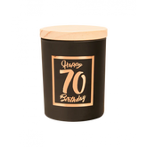 Geurkaars 70 Jaar Zwart 8cm